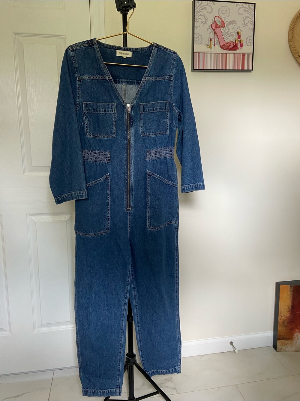 Madewell Indigo Denim Utility Jumpsuit